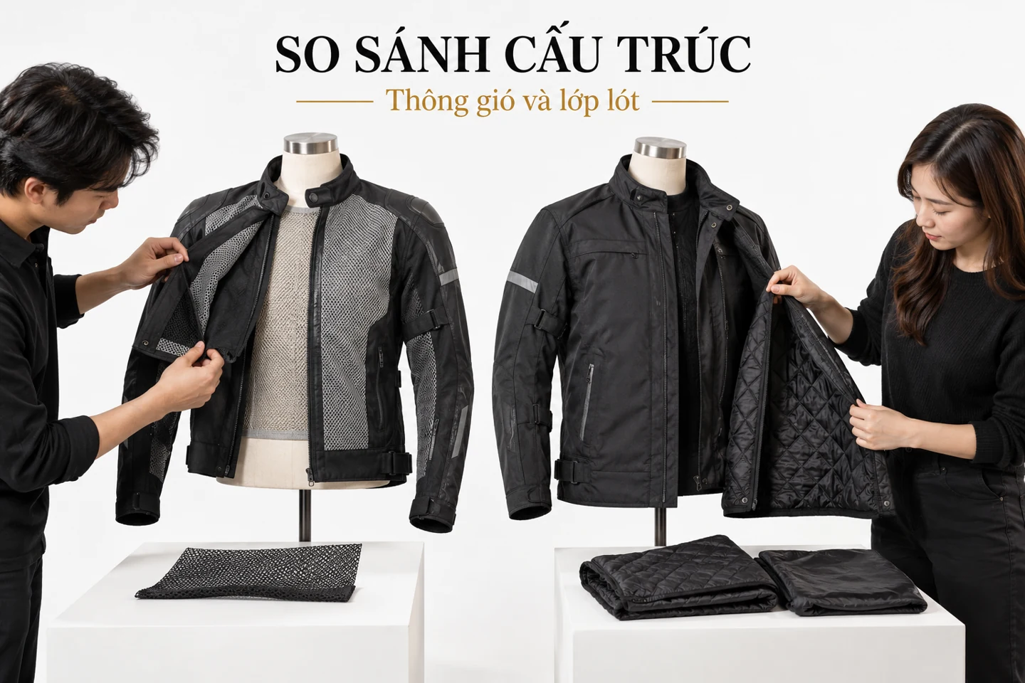 So sánh cấu trúc — Thông gió và lớp lót